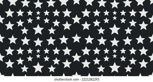 Weiße Sterne Muster. Print, nahtloses Design, Inneneinrichtung und Oberflächendekoration.
