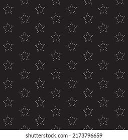 white stars pattern vertical stripes, balck background and seamless