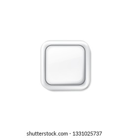 white sticker on white background. Vector illustration