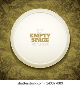 White sticker on gold leaf texture