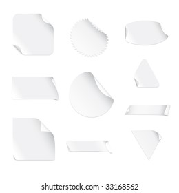 White Stickers (vector). In the gallery also available XXL jpeg image made from this vector