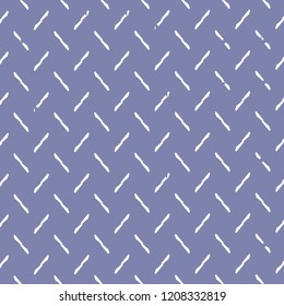 White sticks oriented obliquely to the right or left on blue background. Textile pattern. Tile. Vector illustration.