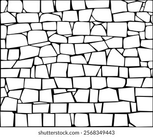 White Stone and Brick Wall Transparent suitable for art projects