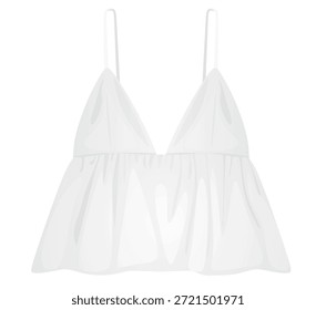 Camiseta de tirantes blanca. Ilustración vectorial