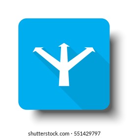 White Strategy icon on blue web button