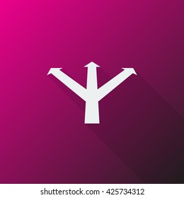 White Strategy icon on pink background