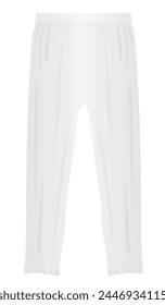 White stretch pants. vector illustration