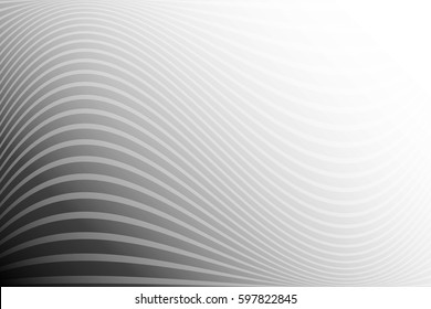 White stripe wave on black background for abstract background concept