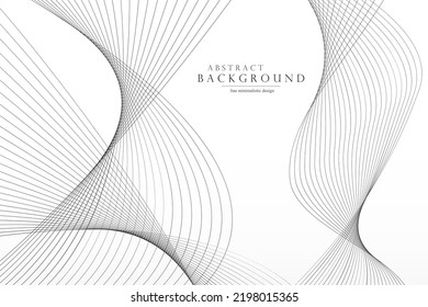Fondo abstracto de rayas blancas.
Patrón minimalista con líneas onduladas. Diseño digital en blanco y negro. Concepto futurista de negocios de tecnología.
