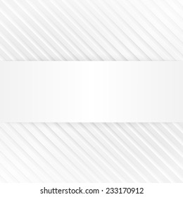 White striped background with blank space for your text, vector eps10 illustration