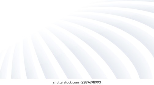 White striped pattern background, 3d lines design, abstract minimal white gray background for business presentation, vector illustration