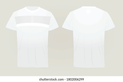 White striped t shirt. vector illustration