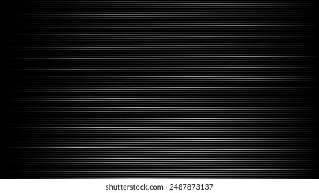 White Stripes Background Classic Glitch Scanline Overlay Effect. Old TV Noise Static Texture on Black Background. Retro TV Texture Vector Illustration.