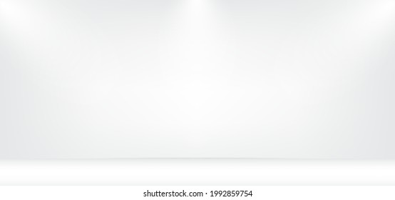 White studio background with beautiful lightning
