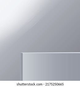 White studio background with podium Free Vector illustration