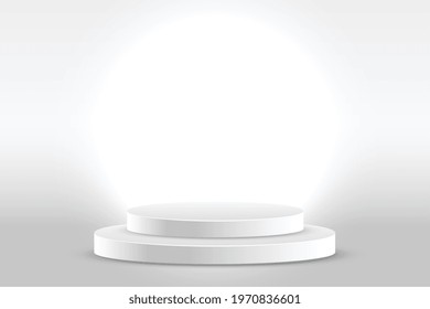 white studio background with product display