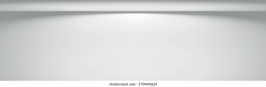 Fondo de estudio blanco con focos blancos - Ilustración vectorial