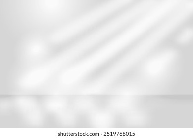 Fondo De Estudio Blanco Con Luz Del Sol. Minimalista. Ilustración vectorial. Fondo de pantalla Abstractas de Negocios. Fondo de pared