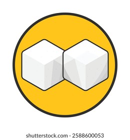 White sugar cubes design vector illustration