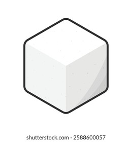 White sugar cubes design vector illustration