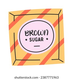 Ilustración del vector del paquete de azúcar blanco