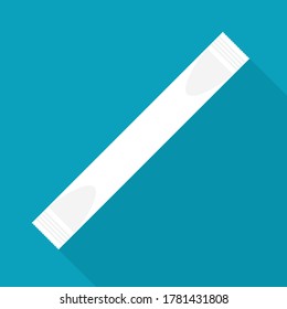 icono de los sobres de azúcar blanco - ilustración vectorial