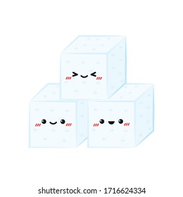 Vector de azúcar blanco. Diseño de caracter de azúcar blanco. Carácter de azúcar.