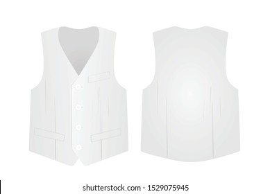 White suit vest. vector illustration