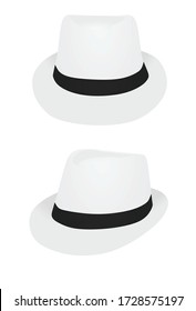 White summer hat. vector illustration