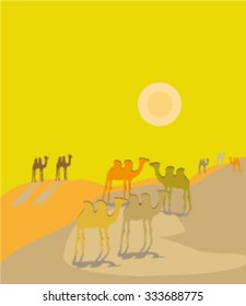 White sun of desert