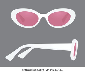 Weiße Sonnenbrille. Vektor-Illustration