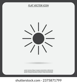 white sun icon on gray background