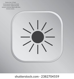 white sun icon on gray background