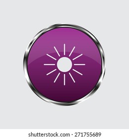 white sun icon on gray background