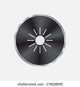 white sun icon on gray background