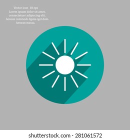 white sun icon on gray background