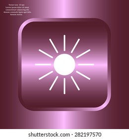 white sun icon on gray background