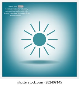 white sun icon on gray background