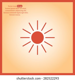 white sun icon on gray background