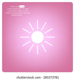 white sun icon on gray background