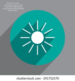 white sun icon on gray background