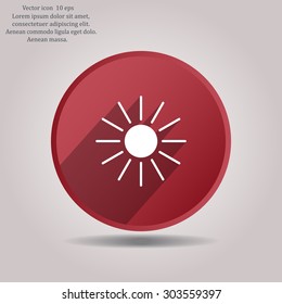 white sun icon on gray background