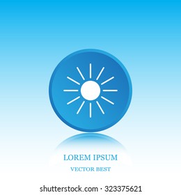 white sun icon on gray background