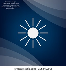 white sun icon on gray background