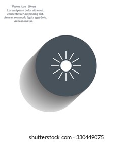 white sun icon on gray background