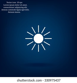 white sun icon on gray background