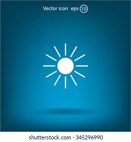 white sun icon on gray background