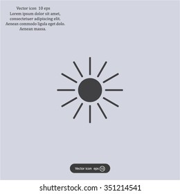 white sun icon on gray background