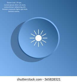 white sun icon on gray background