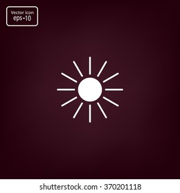 white sun icon on gray background